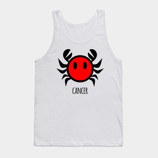 Horoscope - Cute zodiac – Cancer (white) Tank Top by LiveForever